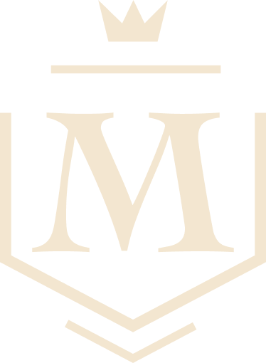 Logo with crown and M letter